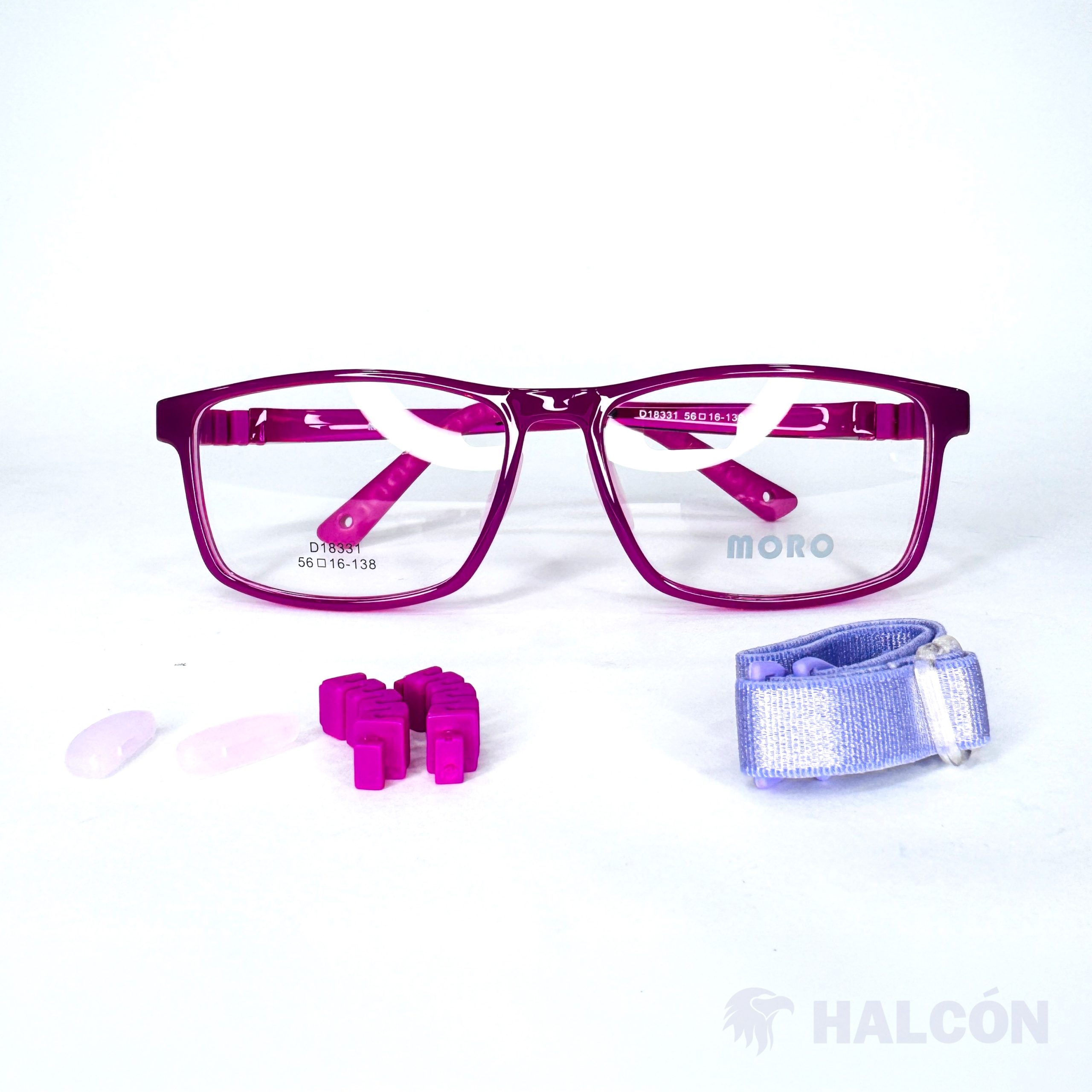 Montura Infantil MORO Flex Clip-On Rosa con Lentes de Sol - Imagen 2