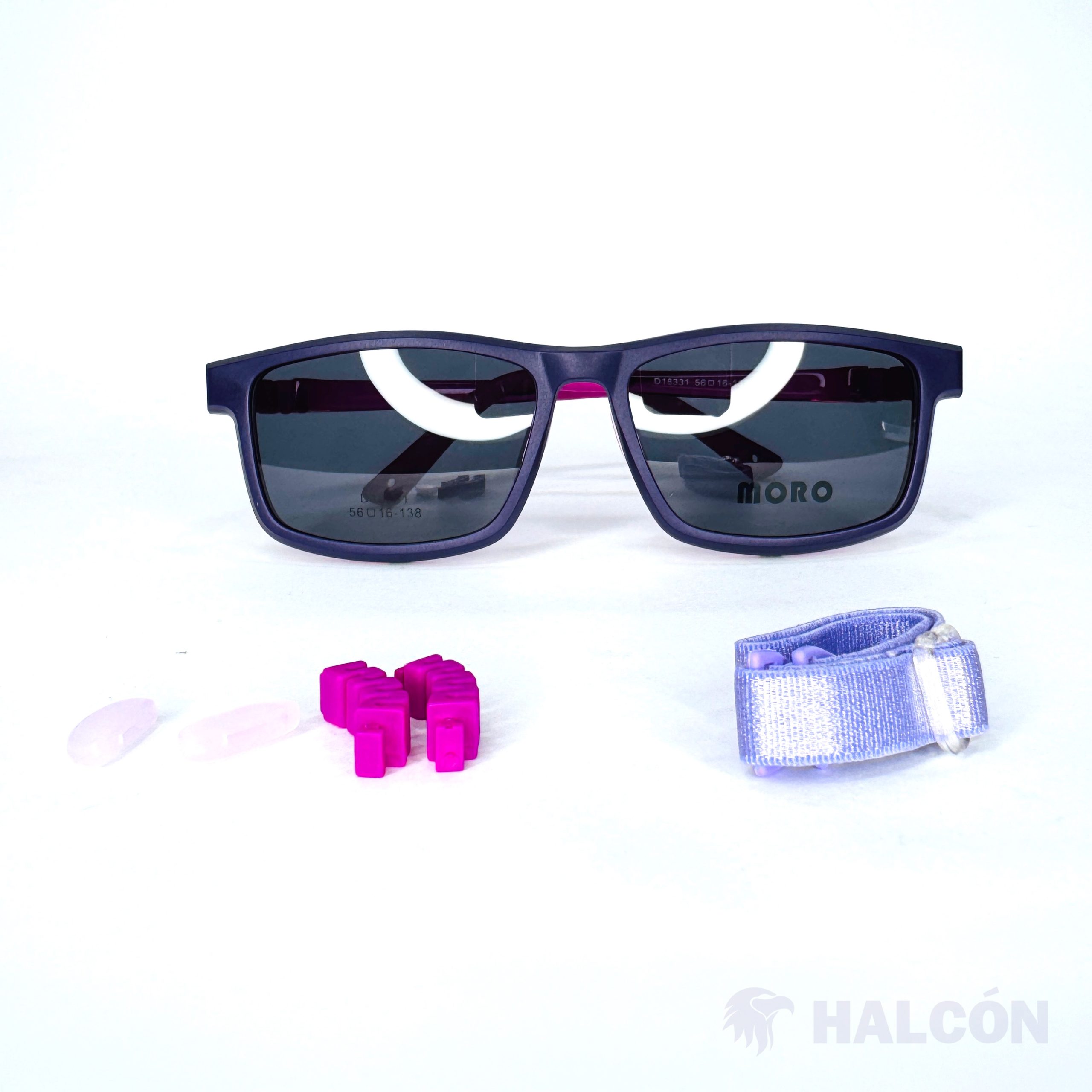 Montura Infantil MORO Flex Clip-On Rosa con Lentes de Sol - Imagen 3